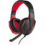 NOD GROUND POUNDER GAMING HEADSET, BLACK WITH RED LED - (141-0056)
