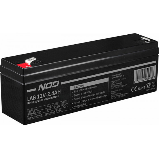 NOD LAB 12V2.4AH LEAD ACID BATTERY - (141-0145)