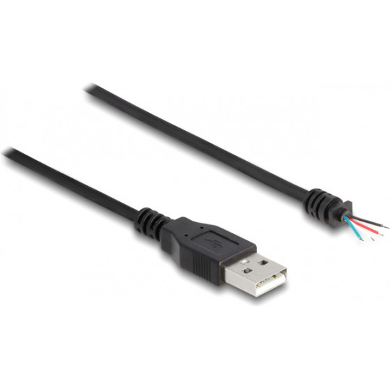 DeLock ������� USB �� �������� ����, 28 AWG, 1m, ����� - (64184)