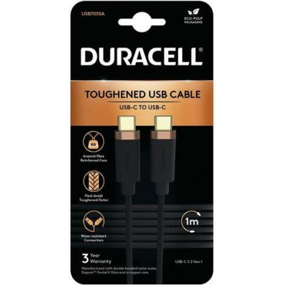 Duracell ������� �������� Usb 3.2 Braided Kevlar Usb C �� Usb C 1m ����� - (USB7030A)