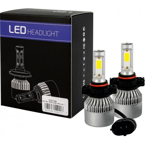 M-Tech H16/5202/PS24W 10 36V 6.500K 10.000lm 80W Cob Led Epistar 1021 C6 Kit �� ������������ - 2 ���. - (LSC16)