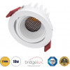 GloboStar LEO-R ������� Led Spot Downlight Trimless �8.5cm 10W 1250lm 38� Ac 220-240V IP20 �8.5 x �6.6cm - ��������� - ��������� - ����� & Anti-Glare Honeycomb - ����� ����� 2700K - Bridgelux Cob - 5 Years Warranty - (60285)
