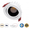 GloboStar LEO-R ������� Led Spot Downlight Trimless �8.5cm 10W 1300lm 38� Ac 220-240V IP20 �8.5 x �6.6cm - ��������� - ��������� - ����� �� ����� �������� & Anti-Glare Honeycomb - 4500K - Bridgelux Cob - 5 Years Warranty - (60282)