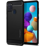 Spigen Rugged Armor Samsung A21s Black Backcover - (ACS00974)