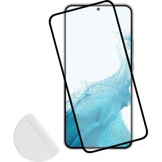 Idol 1991 Tempered Glass Samsung S22 5G 6.1'' 9H 0.25mm 3D Full Glue Semi Curved Finger Unlock Black + Squeezy Card - (5205308305030)