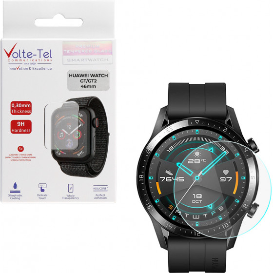 Volte-Tel Tempered Glass Huawei Watch GT2 46mm 1.39'' 9H 0.30mm 2.5D Full Glue Full Cover - (5205308280993)