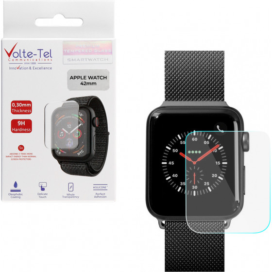 Volte-Tel Tempered Glass Apple Watch 42mm 1.5'' 9H 0.30mm 2.5D Full Glue Full Cover - (5205308169625)