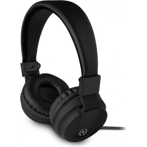 Celly Wired Stereo Headphones Ultra Beat Black - (ULTRABEATBKBK)