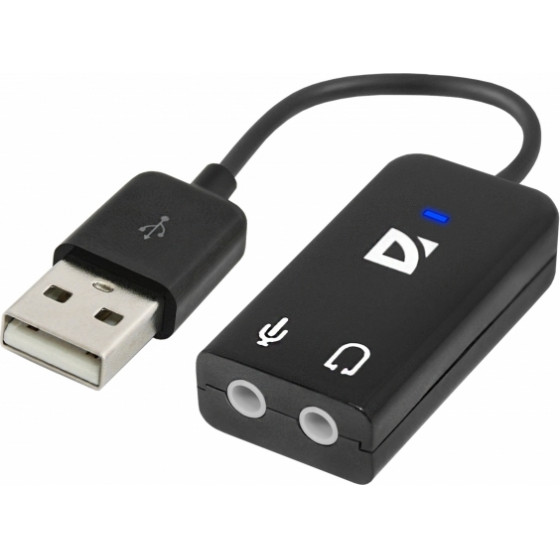 Defender External Usb Sound Card 10cm For 3.5 Mm Jack - (63002)