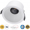 GloboStar PLUTO-B ������� Led Spot Downlight Trimless �10.4cm 15W 1875lm 38� Ac 220-240V IP20 �10.4 x �6.5cm - ��������� - ����� & Anti-Glare Honeycomb - ����� ����� 2700K - Bridgelux Cob - 5 Years Warranty - (60261)