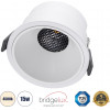 GloboStar PLUTO-B ������� Led Spot Downlight Trimless �10.4cm 15W 1950lm 38� Ac 220-240V IP20 �10.4 x �6.5cm - ��������� - ����� & Anti-Glare Honeycomb - ������ ����� 4500K - Bridgelux Cob - 5 Years Warranty - (60260)