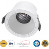 GloboStar PLUTO-M ������� Led Spot Downlight Trimless �8.4cm 10W 1250lm 38� Ac 220-240V IP20 �8.4 x �5.9cm - ��������� - ����� & Anti-Glare Honeycomb - ����� ����� 2700K - Bridgelux Cob - 5 Years Warranty - (60255)