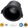 GloboStar PLUTO-M ������� Led Spot Downlight Trimless �8.4cm 10W 1250lm 38� Ac 220-240V IP20 �8.4 x �5.9cm - ��������� - ����� & Anti-Glare Honeycomb - ����� ����� 2700K - Bridgelux Cob - 5 Years Warranty - (60257)