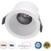 GloboStar PLUTO-M ������� Led Spot Downlight Trimless �8.4cm 10W 1300lm 38� Ac 220-240V IP20 �8.4 x �5.9cm - ��������� - ����� & Anti-Glare Honeycomb - ������ ����� 4500K - Bridgelux Cob - 5 Years Warranty - (60254)