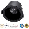 GloboStar PLUTO-M ������� Led Spot Downlight Trimless �8.4cm 10W 1300lm 38� Ac 220-240V IP20 �8.4 x �5.9cm - ��������� - ����� & Anti-Glare Honeycomb - ������ ����� 4500K - Bridgelux Cob - 5 Years Warranty - (60256)