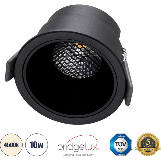 GloboStar PLUTO-M ������� Led Spot Downlight Trimless �8.4cm 10W 1300lm 38� Ac 220-240V IP20 �8.4 x �5.9cm - ��������� - ����� & Anti-Glare Honeycomb - ������ ����� 4500K - Bridgelux Cob - 5 Years Warranty - (60256)