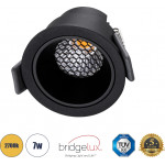 GloboStar PLUTO-S ������� Led Spot Downlight Trimless �6.4cm 7W 875lm 38� Ac 220-240V IP20 �6.4 x �4.9cm - ��������� - ����� & Anti-Glare Honeycomb - ����� ����� 2700K - Bridgelux Cob - 5 Years Warranty - (60251)