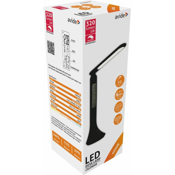 Avide LED Desk Lamp Calendar Black 5W - (ABLDL-CALENDAR-5W-BL)