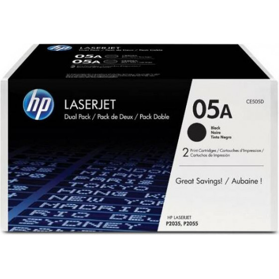 HP Toner P2035 Dual Pack - (CE505D)