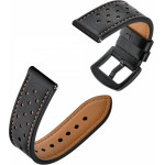 Tech-Protect Replacment Band Leather For Samsung Watch 46 Mm Black - (TPRIBLWB)
