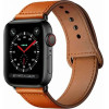 Tech-Protect Replacment Band Leatherfit For Apple Watch 4 / 5 / 6 / 7 / Se (42 / 44 / 45 MM) Brown - (TPRBLFI5PB)