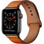 Tech-Protect Replacment Band Leatherfit For Apple Watch 4 / 5 / 6 / 7 / Se (42 / 44 / 45 MM) Brown - (TPRBLFI5PB)