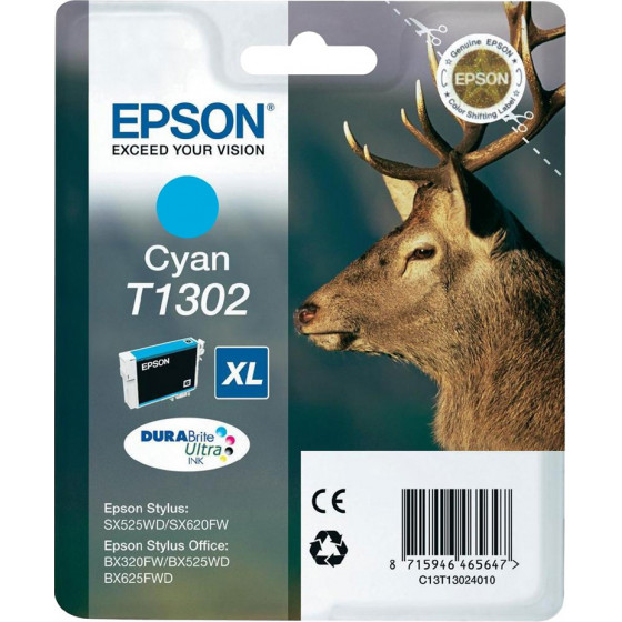 Epson ������ Inkjet T1302 XL Cyan - (C13T13024012)