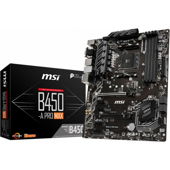 MSI B450-A PRO MAX Motherboard AM4 - (7B86-022R)