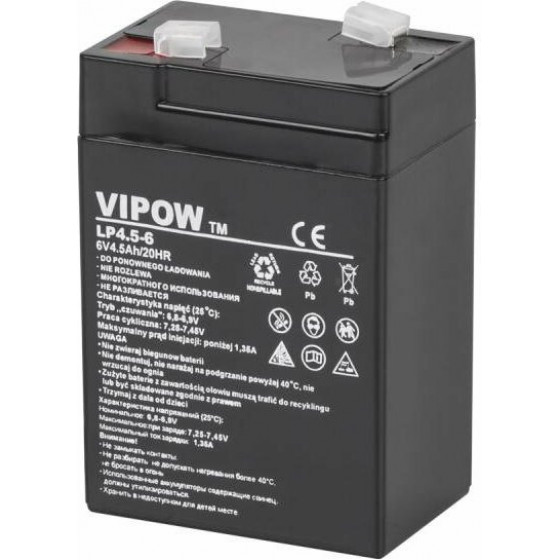 VIPOW �������� �������� GEL 6V 4.5Ah 70x48x100mm - (BAT0200)