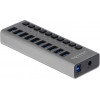DeLock Usb Hub �� ��������� 10x USB, 5Gbps, LED, ���� - (63670)