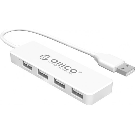 Orico Usb Hub FL01, 4x USB, ����� - (FL01-WH-BP)