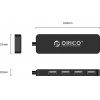 Orico Usb Hub FL01, 4x USB, ����� - (FL01-BK-BP)