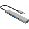 Orico USB-C Hub AH-12F, 3x Usb ports, Micro Sd port, ���� - (AH-12F-GY-BP)