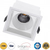 GloboStar PLUTO-B ������� Led Spot Downlight Trimless �10.4x�10.4cm 15W 1875lm 38� Ac 220-240V IP20 �10.4 x �10.4 x �6.5cm - ��������� - ����� & Anti-Glare Honeycomb - ����� ����� 2700K - Bridgelux Cob - 5 Years Warranty - (60279)