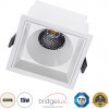GloboStar PLUTO-B ������� Led Spot Downlight Trimless �10.4x�10.4cm 15W 1950lm 38� Ac 220-240V IP20 �10.4 x �10.4 x �6.5cm - ��������� - ����� & Anti-Glare Honeycomb - ������ ����� 4500K - Bridgelux Cob - 5 Years Warranty - (60278)