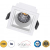 GloboStar PLUTO-S ������� Led Spot Downlight Trimless �6.4x�6.4cm 7W 875lm 38� Ac 220-240V IP20 �6.4 x �6.4 x �4.9cm - ��������� - ����� & Anti-Glare Honeycomb - ����� ����� 2700K - Bridgelux Cob - 5 Years Warranty - (60267)