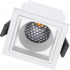 GloboStar PLUTO-S ������� Led Spot Downlight Trimless �6.4x�6.4cm 7W 875lm 38� Ac 220-240V IP20 �6.4 x �6.4 x �4.9cm - ��������� - ����� & Anti-Glare Honeycomb - ����� ����� 2700K - Bridgelux Cob - 5 Years Warranty - (60267)