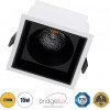GloboStar PLUTO-B ������� Led Spot Downlight �10.4x�10.4cm 15W 1875lm 38� Ac 220-240V IP20 �10.4 x �10.4 x �6.5cm - ��������� - ����� �� ����� �������� & Anti-Glare Honeycomb - ����� ����� 2700K - Bridgelux Cob - 5 Years Warranty - (60277)