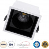 GloboStar PLUTO-B ������� Led Spot Downlight �10.4x�10.4cm 15W 1950lm 38� Ac 220-240V IP20 �10.4 x �10.4 x �6.5cm - ��������� - ����� �� ����� �������� & Anti-Glare Honeycomb -������ ����� 4500K - Bridgelux Cob - 5 Years Warranty - (60276)