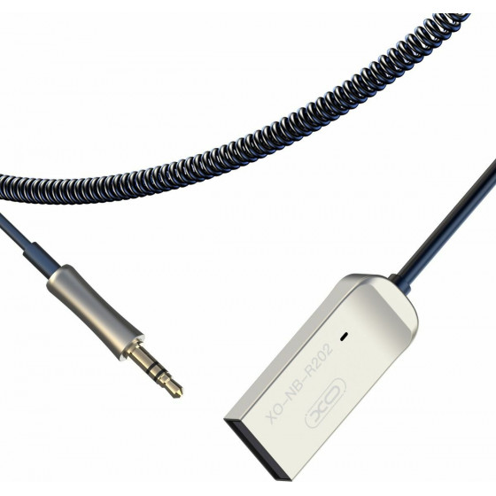 XO NBR202 Bluetooth receiving cable (Bluetooth adapter cable,No charging function), coil 105mm, 135mm at both ends