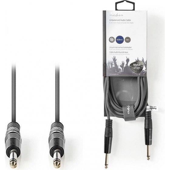 Nedis COTH23000GY30 Mono Audio Cable 6.35mm Male 6.35mm Male 3.00m