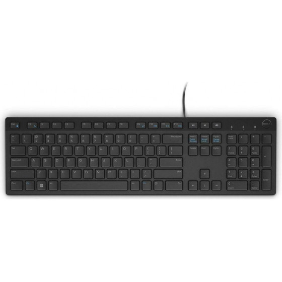 Dell Multimedia Keyboard KB216 - Us International (QWERTY) - Black - (580-ADHK)