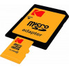 Kodak Memory Card Microsd UHS-I U1 Premium Performance 32GB Class 10 With Adapter V10 A1 - (EKMSDM32GHC10K)