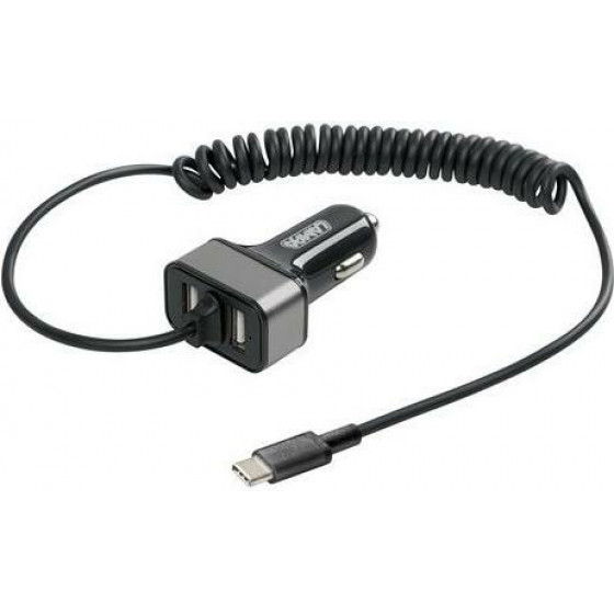 Lampa ���������� �������� Silver Line 12/24V - 6000mA (2 Usb ��� ������� �������� Type C) - 150 Cm - (38852)