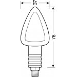 Lampa ���� ������� Focal 12V 21W (78x37mm) ����� -2 ���. - (90065)