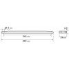 Lampa ��� ������ 24V 12LEd 28cm ������� ��������� - (98378)