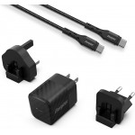 ENERGIZER A20MUC WALL CHARGER 20W Multiplug +USBC-C Cable Black