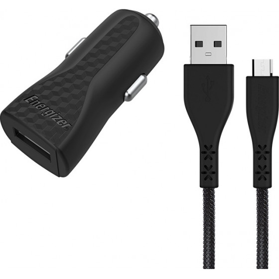 ENERGIZER DC1ALMCM CAR CHARGER LW 1A +MicroUSB Cable Black