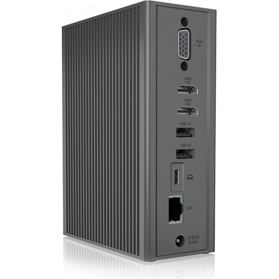 RAIDSONIC ICY BOX IB-DK2262AC USB TYPE-C & TYPE-A DOCK WITH TRIPLE VIDEO OUTPUT
