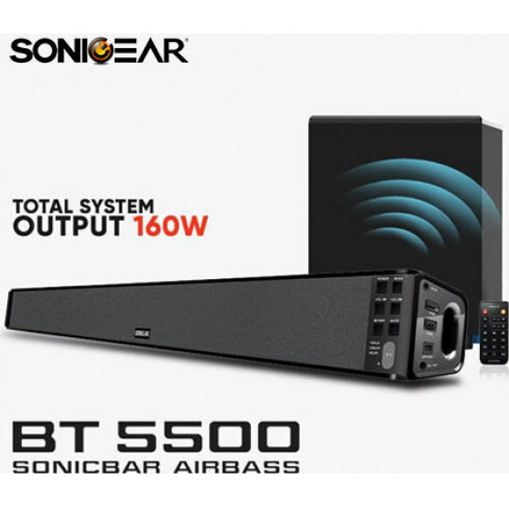 SONIC GEAR AIRBASS SOUND BAR AND SUBWOOFER - (BT5500)